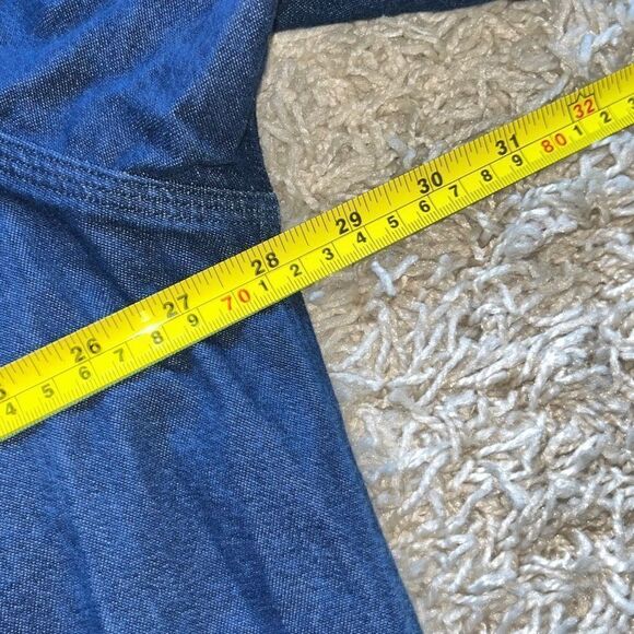 Vintage Carhartt Denim Pearl Snap Shirt Rugged Western Cowboy 2XL - Picture 11 of 15